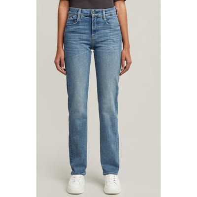 G-Star Strace Straight  Jeans Light/pastel Blue Maat: W25L34 | Straight Broeken Outlet | Dames | Blauw