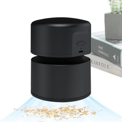 Mini Bureaustofzuiger - 1800mAh Accu - 2 Zuigstanden - USB Oplaadbaar - Tafelstofzuiger voor Bureau en Toetsenbord - 10.5 x 8 cm - Zwart