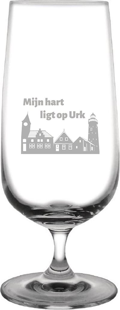 Gegraveerde bierglas op voet 41cl Urk