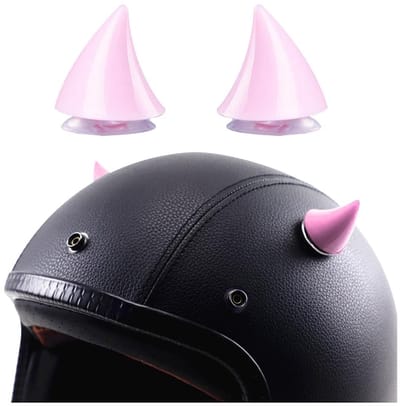 Dailygoods- Motorhelmhoorn 2 Stuks - Waterdichte Decoratie - Rubberen Helmhoorns - Decoratie-accessoires met Zuignappen - Universele Toepassing - Robuust en Duurzaam - Helmdecoratie
