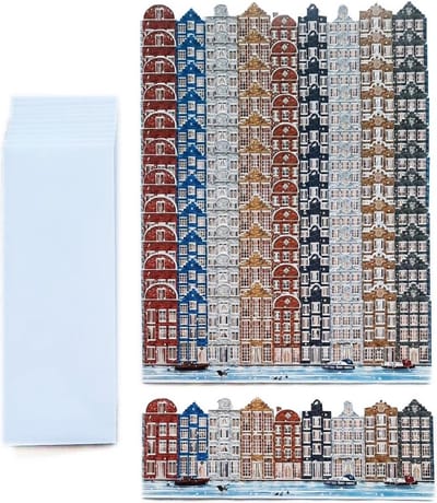 Kerstkaarten - 12 Stuks - 8 x 22.5 cm – Luxe Kaarten - K-182