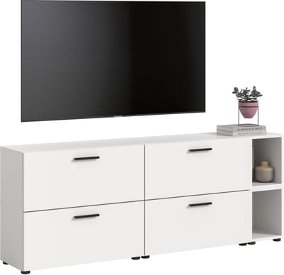 Moderne Woonkast in Wit - Ruime Opbergcombinatie voor Woonkamer en Appartement - 176cm