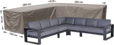 Raffles Covers beschermhoes loungeset / hoekbank (L-vorm) - 280 x 280 H: 70 cm - RHS280 - Hoes voor hoekbank met gelijke zijden - Beide zijden zijn even lang