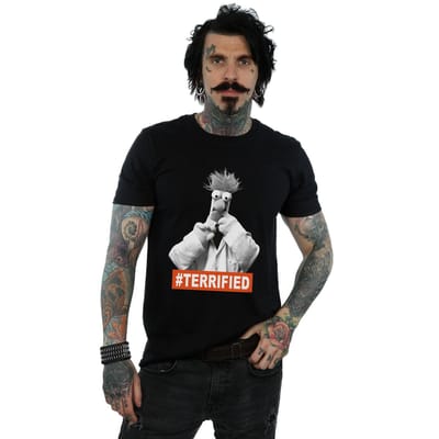Disney Heren The Muppets Beaker Doodsbang T-Shirt (Zwart)