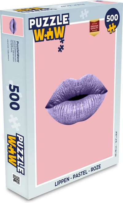 Puzzel Lippen - Pastel - Roze - Legpuzzel - Puzzel 500 stukjes