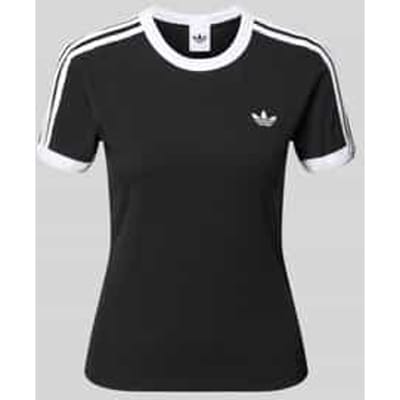 Adidas Slim T-shirts Dames - Zwart - Maat S (34-36) - Katoen Jersey