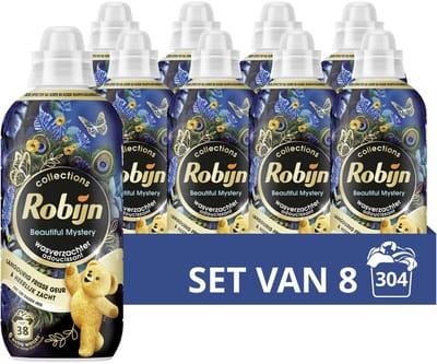 Robijn - Wasverzachter - Beautiful Mystery - 8 flessen- 304 wasbeurten - Voordeelverpakking
