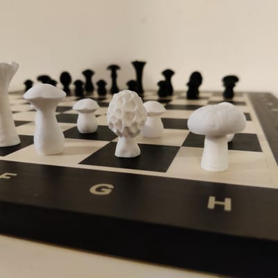 Schaakstukken | Reisformaat | Paddenstoelen Zwammen Magisch Bos | Kleine Schaakstukken Makkelijk Mee te Nemen op Reis | Schaak Stukken | Spel Stukken | Schaken