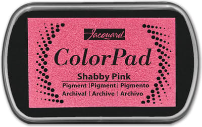 Jacquard inktkussen pigment Shabby Pink - langzaam drogend voor knutselen.