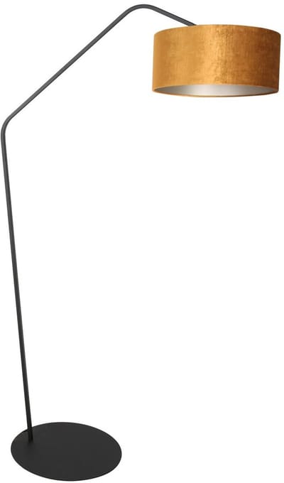 Anne Lighting - vloerlamp - ZigZag - goud zwart - metaal - booglamp - E27 - 4241ZW