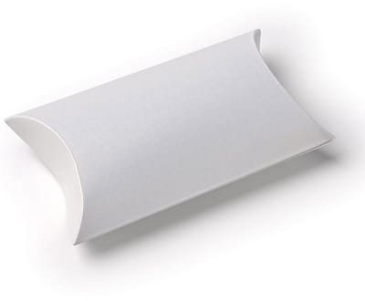 ARTYFETES - 10 witte parelmoeren kartonnen doosjes bruiloft doop