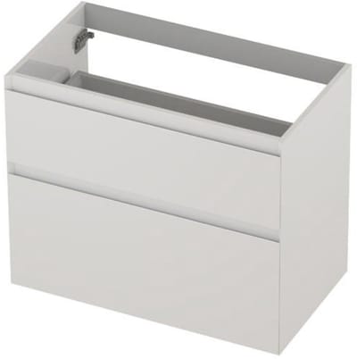 INK - Onderkast 2 Laden Greeploos Gelakt 45gr A-symmetrisch - 800x450x650 Mm - Hoogglans Wit