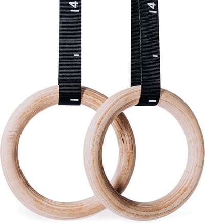 DoubleUnders - Houten gym ringen - 32mm Crossfit standaard