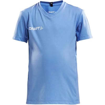 Craft Squad Jersey Solid SS Shirt Junior  Sportshirt - Maat 134  - Unisex - blauw/wit Maat 134/140