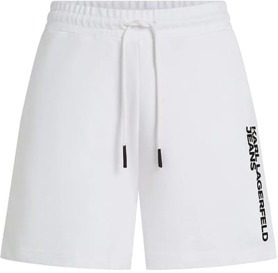 Karl Lagerfeld Jeans Text Logo Korte Sportbroek Wit L Man