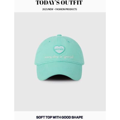 Nouveau Haut Doux Broderie Amour Visage Montrant Petite Casquette de Baseball pour Femmes Au Printemps et en Été Version Coréenne Polyvalente Protection Solaire Casquette de Baseball Adjustable