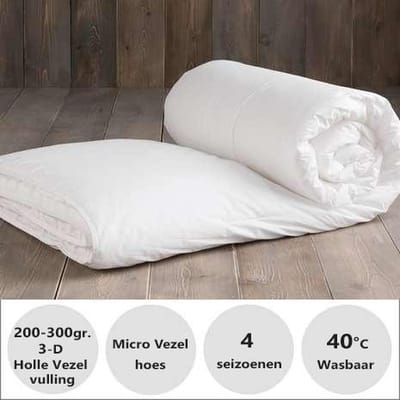 Dekbed - Wellbed Classic - vier seizoenen -  1 persoons - 4 seizoenen - Anti Allergie - 140x200 cm