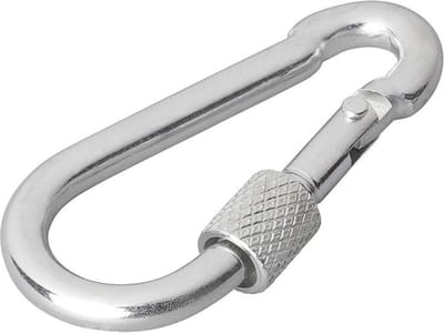 ProPlus Karabijnhaak met schroefsluiting - Metaal - Ø 6 x 60 mm - Chroom