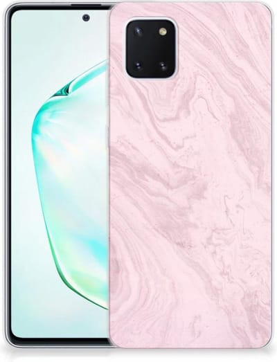 Back Cover voor Samsung Galaxy Note 10 Lite TPU Siliconen Hoesje Marble Pink - Origineel Cadeau Vriendin