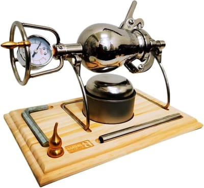 Hand Popcorn Machine - Popcorn Maker - Familie Feest - Traditionele Chinese Stijl - 230ml Capaciteit - Zilver