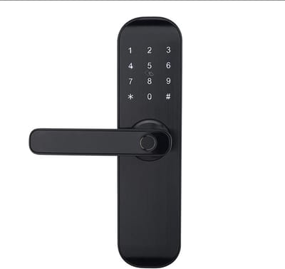 Digitaal Deurslot - Slim Slot - Linker Deuren - Meerdere Ontgrendel Opties - 25.9 x 6.8 x 8.9 cm - Zwart