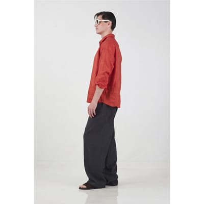 Heren Oversized Linnen Overhemd