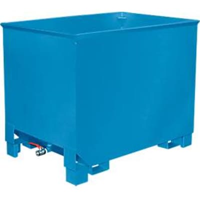 Container voor routetreinen type CS 80, 3-voudig stapelbaar, capaciteit 0,8 m³, tot 1000 kg, lichtblauw RAL 5012
