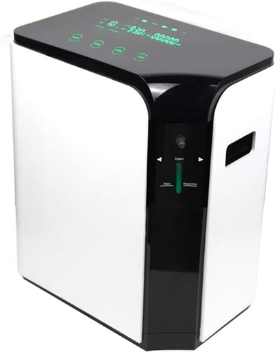MELVRA Zuurstofgenerator - Draagbare Zuurstofconcentrator - 1-7L Verstelbaar - 90% Zuiverheid - Thuisgebruik - Geluidsarm - Inclusief Afstandsbediening