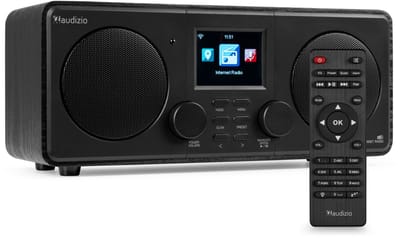Internetradio - Audizio Foza digitale radio met Bluetooth - DAB radio en FM radio in één - Zwart