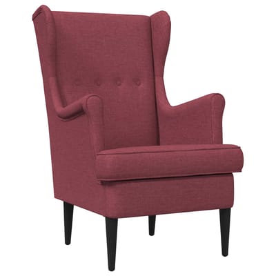 vidaXL - Fauteuil - Wijnrood - Stof