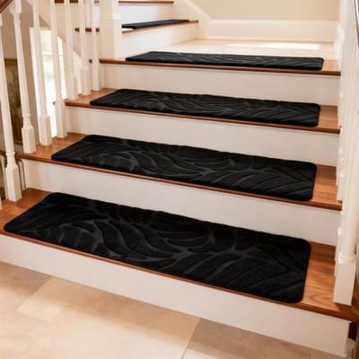 Set van 4 Antislip Trapmatten 55 x 10 cm, Zelfklevend voor Houten Trappen, Geluiddempende en Veilige Oplossing voor Kinderen, Senioren en Huisdieren