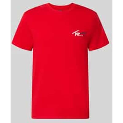 slim fit T-shirt van puur katoen