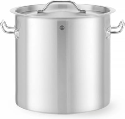 HENDI Kookpan met deksel – 25L – inductiegeschikt – koelblijvende handgrepen – matte afwerking