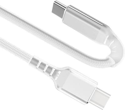 USB C kabel | Laadsnelheid 20V / 3A / 60 watt | USB 3.2 gen 1 | 5 Gb/s | Type C naar C | Male to male | Power delivery | Snelladen | Wit | 0.5 meter | Allteq