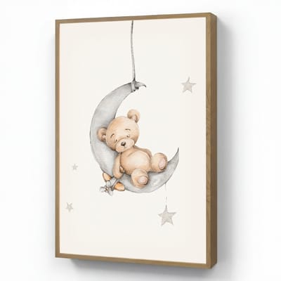 Nachtlampje 70x100 cm - Kinder lamp - Beer - Maan - Sterren - Kinderen - Tafellamp kinderkamer draadloos - Slaapkamer lampje - Bedlamp kinderen - Kinderlampje - Wandlamp babykamer - Nachtlampjes