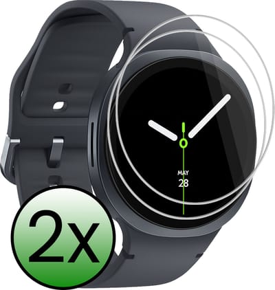 Screenprotector - 2 Stuks Geschikt voor Samsung Galaxy Watch 8 (40 mm) - Extra Sterk - Tempered Glass - Gehard Glas - Beschermglas Screen Cover - Bescherm Protector voor Smartwatch