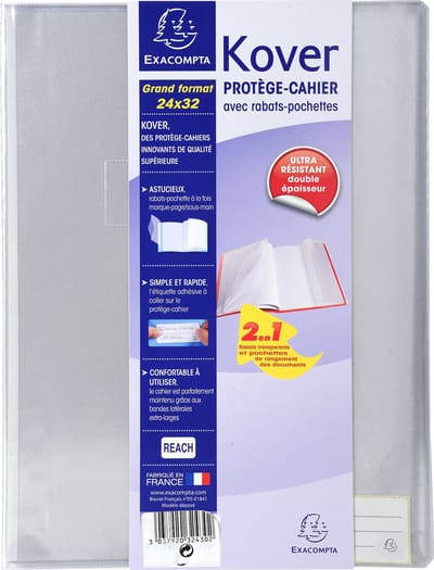 Exacompta 60x Doorschijnende schriftomslagen Kover® - 24x32cm - Kleurloos - 32430E