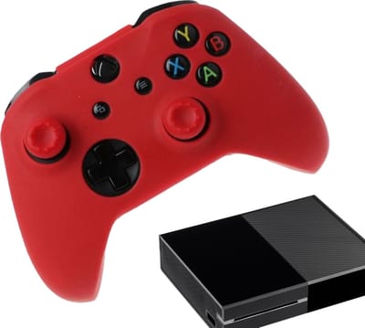 Gadgetpoint - Hoesjes & Skins voor Xbox One - Performance Gaming Case - Soft Grip Covers - Anti-Slip Controller Accessoires - Donkerrood