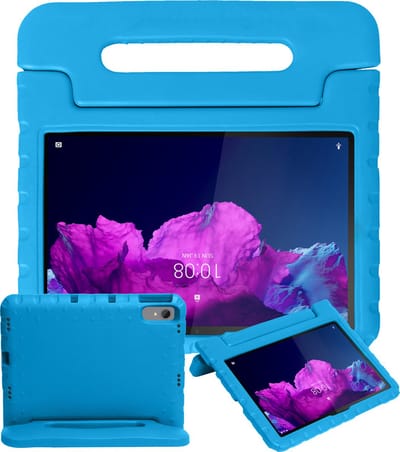 Hoesje - Geschikt voor Lenovo Tab P11 Plus - Kinderhoes Shockproof Bumper - Kidsproof Case - Tablethoes - Kinder Hoes Cover - Blauw