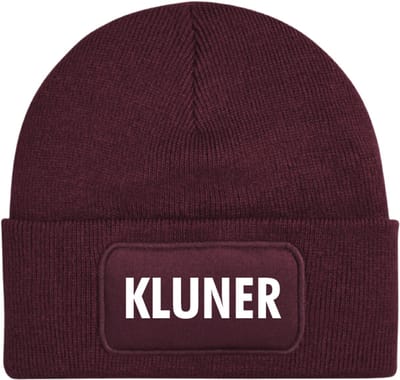 Wintermuts burgundy | wit - Kluner - soBAD. | Unisex | Skimuts | Muts | Kou | met grappige tekst | Winter | Beanie | Bordeaux rood