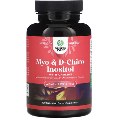 Myo & D-Chiro Inositol avec Choline, 120 Gélules