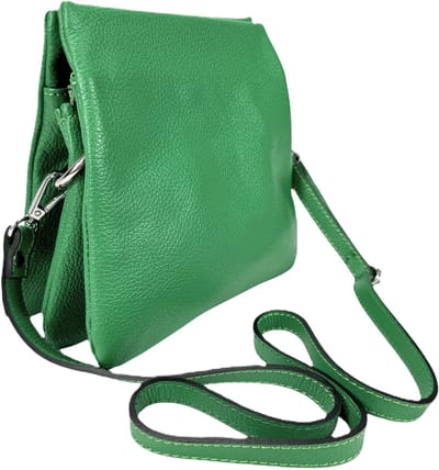 Dames schoudertas / handtas - Premium leather -Origineel design - Harmonica tas - Handmade in Italy