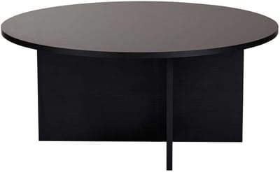 Houten salontafel "Sun" - 90 x 90 x 40 cm - Zwart hout
