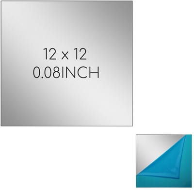 304 RVS Plaat 305mm x 305mm x 2mm, Dikke RVS Plaat voor Ambachten, DIY Projecten en Industrieel Gebruik