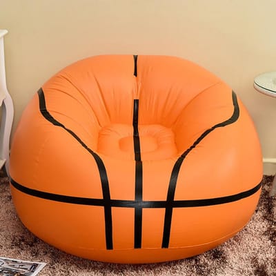 Pvc Beanbagbanken Opblaasbare Binnen Artic Verzamelstoel Luie Bank Opvouwbare Basketbalstijl Bank Ontspanning Relaxstoel Zitting Bank orange