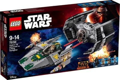 LEGO Star Wars Darth Vaders TIE Advanced tegen de A-Wing Starfighter 75150