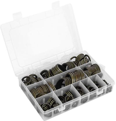 Complete Set van 240 Stuks Olie Ring Afsluitringen en Dichtingen voor Afvoerplug - Diverse Maten van 6 tot 30mm
