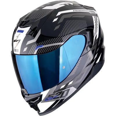 Scorpion EXO-520 Evo Air Ranka Zwart Wit Blauw Integraalhelm -