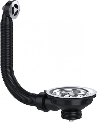 Universele RVS Gootsteen Zeef & Overloop Afvoerplug 40mm Keuken/Badkamer