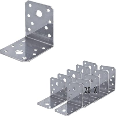 Hoekverbinder Roestvrij Staal - Houten Connector Bevestiging - Houtconstructies Bouwen - Gelijkbenig Ontwerp - 70 x 70 x 55 mm